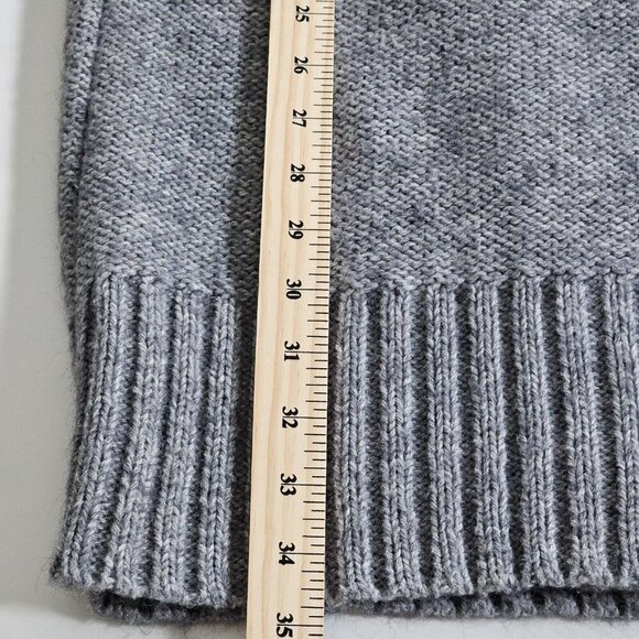 Mercer & Madison Cardigan Vest Women 1X Gray Pockets Chunky Knit Alpaca Blend - Picture 5 of 14